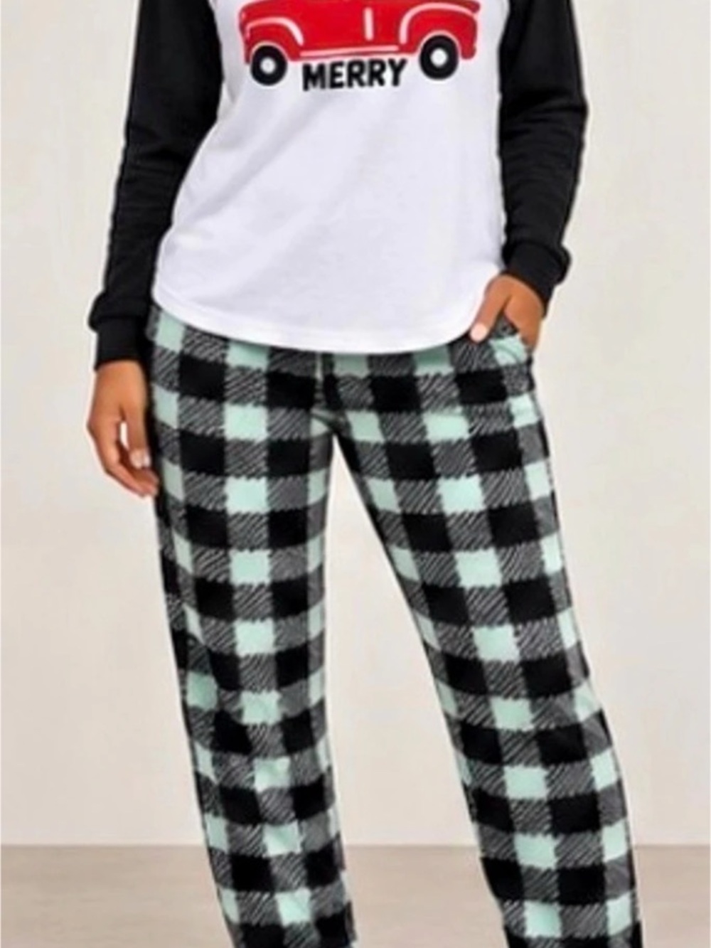 BJI's Christmas Truck Plaid Pajama Set XS NWT